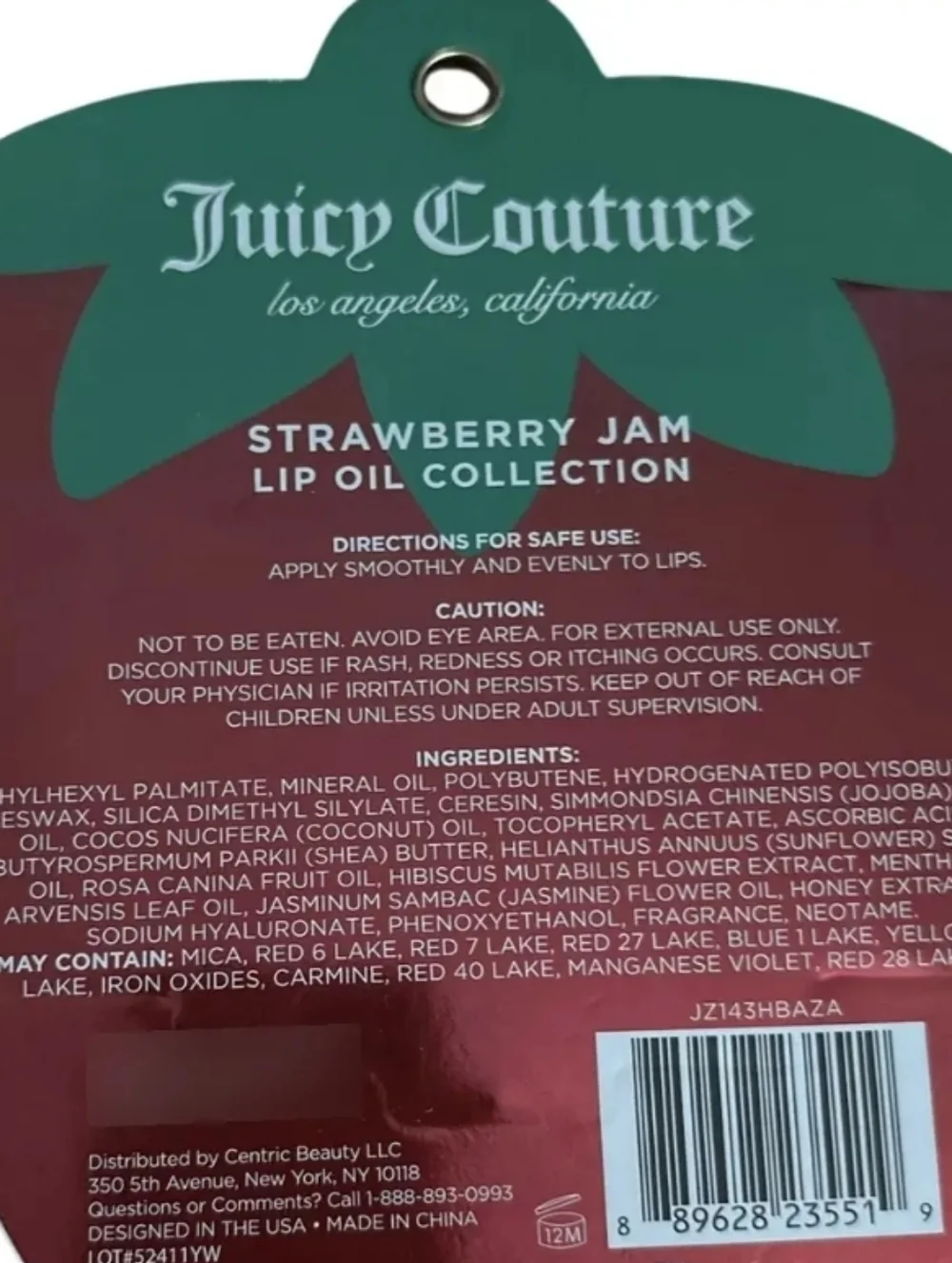 Juicy Couture‎ Strawberry Jam Lip Oil Collection